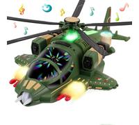 Sognotoy Helicopter Toy for Toddlers, Airplane Toy for Kids, Rotating Propeller with Voice&Light Function,360°Freedom&Automatic Obstacle Avoidance (Camouflage)