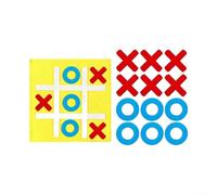 Sogoluat 10 Pack Red Yellow Blue Green Felt Boards, 12Cm Nine Grid Game Chess For Children Learning, Strategic Puzzle Toy For Friend Gatherings(10set yellow)