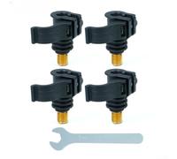 Sogoluat Quick Change Connector Adapter For Carp Fishing, Anti-Rust Black ABS Bracket For Rod Pod And Buzzer Bars, Essential Bite Alarm Fitting(4pcs)