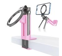 SOGUE Airplane Phone Holder,360°Rotation&Titanium Phone Stand for Desk,Portable Baby Airplane Travel Essentials for Women,Universal Handsfree Travel Cruise Must Haves for iPhone&Android Pink