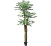 SOGUYI 300cm Outdoor Artificial Palm Tree - UV Resistant Tall Fake Tropical Golden Cane Plant for Patio, Poolside, Lawn, Indoor Decor - Large Faux Palm Tree