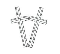 SOHAIL Cross Shaped Metal Wire Wreath Frame Form for Easter Christmas Holiday Religious Church Themed(2PCS 16inch Green)