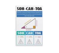 SOHCAHTOA Poster, Math Educational Posters Visual Aid Trigonometry Educational Chart Poster 08x12inch(20x30cm)