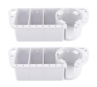 Sohinda Multifunctional Boat Storage Organizer - Cup Holder, Caddy, Fishing Tool Holder for Kayak, Pontoon, Bass Boat, Jon Boat (2 Packs White)