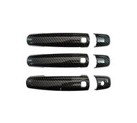 SOHINI Exterior Door Handle Cover Compatible with Suzuki Vitara Single Hole Dual Smart Door Handle Decoration Frame Exterior Anti-Scratch Protective Film Accessories(3 Doors Carbon Fiber Pattern A)
