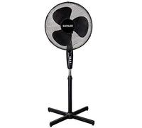 Sohler Black 16" Standing Pedestal Stand Fan Adjustable Oscillating Rotating Stay Cool 3 Speed