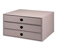 SOHO A4 Filing Storage Box with 3 Drawer - Taupe,Brown