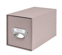 SOHO CD Storage Box with Metal Index Holder - Taupe