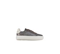 Soho Donna in crackled laminated bronze leather and white heel - female - Alexander Smith - Sneakers - Gray - 5 UK - Shoes 5 UK