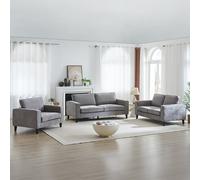 soho fabric 3+2+1 seater sofa set in grey