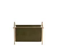 Soho Home Meard leather magazine rack - Green OS
