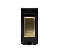 Soho Lighting Brushed Brass 20A Double Pole Marked As Wine Cooler Grid Switch Module