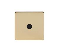 Soho Lighting Brushed Brass Gold 20A Flex Outlet Black Insert Screwless
