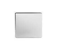 Soho Lighting Polished Chrome Metal 1 Gang Blanking Plate Screwless