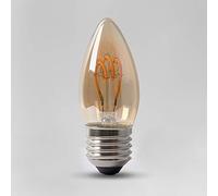 Soho Lighting Vintage Edison Candle Long Lasting, Energy Saving LED Light Bulb - Edison Screw | Sunset White Colour 1800K | Spiral Filament 2 Watt E27 Fitting, 25,000+ Hours, Energy Efficient