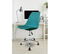 Fusion Living Soho Plastic Dining Chair with Swivel Base in Teal Fusion Living Teal