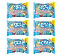 Soho Snacks 72 Puffy Cloud Pouches 15g Cotton Candy Floss Fruit Flavoured Candy Floss Fluffy Candies Snack for Kids Teenagers Traditional Retro Sweets for Cocktails Desserts Party Bags (Pack of 6)