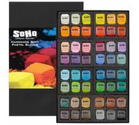 Soho Urban Artist Handmade Soft Pastel Blocks - Assorted Set of 48 Professional Pastels - Velvety Colors for Toning Paper, Large-Scale Drawings, & Layering - Lightfast and Highly Pigmented