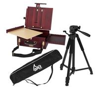 SoHo Urban Artist Pochade Box & Creative Mark Apex Camera Tripod - Portable Adjustable Paint Easel and Storage Organizer for Plein Air Artists & Photographers