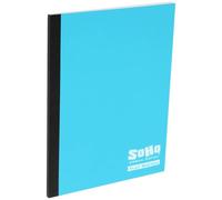 Soho Urban Artist Tape Bound Lay Flat Sketch Book, Blue Cover, 6x8 30 Sheets, Smooth Mixed Media Sketchbook, 71lb. (106 gsm) Paper Travel Art Journal, Customizable Soft Cover