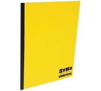 Soho Urban Artist Tape Bound Lay Flat Sketch Book, Yellow Cover, 9x12 30 Sheets, Smooth Mixed Media Sketchbook, 71lb. (106 gsm) Paper Travel Art Journal, Customizable Soft Cover