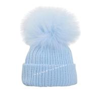 SOHOBABY™ British Made Baby Boy Cute Decorative Single Pom Hat (UK, Age, 3 Months, 6 Months, Blue)