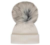 SOHOBABY™ British Made Single Pom Super Soft Racoon Baby Boy Hat (UK, Age, 0 Months, 3 Months, White)