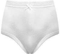 SOHOBABY Pack of 3 Womens Full Mama Cotton Rich Briefs Knickers Ladies Full Maxi Mama Brief (UK, Numeric, 10, 12, Regular, Regular, White)