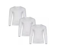 SOHOBABY™ Pack Of THREE Mens Grey Black White Thermal Long Johns Thermal Long Sleeve Tops (White, XX-Large (47-49 inches))