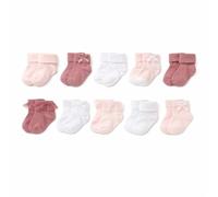 SOHOBABY Soft Cute Breathable Cotton Rich Pack Of SIX or TEN Baby Girl Plain Coloured Patterned Socks (UK, Age, 0 Months, 6 Months, 10, ASSORTED)