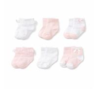 SOHOBABY Soft Cute Breathable Cotton Rich Pack Of SIX or TEN Baby Girl Plain Coloured Patterned Socks (UK, Age, 6 Months, 12 Months, 6, ASSORTED)