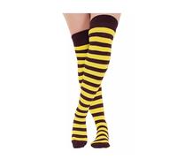 SOHOBABY™ Womens Ladies Girls Over The Knee Plain Assorted Colours Socks UK 4-6 (EU 35-39) (UK, Numeric, 4, 6, Regular, Regular, Maroon/Yellow)