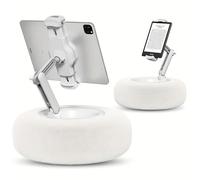 Sohodoo Adjustable Lap Stand for Tablets & Phones - Pillow Holder Fits 4.7"-13" Kindle, iPad, Fire Tablet(White)