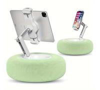 Sohodoo Adjustable Magnetic Stand with Ergonomic Pillow | 360° Rotation & Dual-Jointed Arm for Bed & Couch(Green)