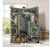 Sohodoo Cloud Soft Dinosaur Blanket and Cute Smiling Dinosaurs HD Digital Print Flannel, 3D Soft Warm Thickened,Soft/Warm/All Season Fleece Throw Blankets(B,150x130CM)