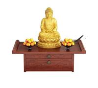 Sohodoo Create a Sacred Space with Dragon Altar Table, Retro Solid Wood Buddha Shrine Cabinet, Home Temple(Medium(50cm/19.7in))