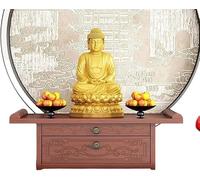 Sohodoo Create a Sacred Space with Dragon Altar Table, Retro Solid Wood Buddha Shrine Cabinet, Home Temple(Large(60cm/23.6in))