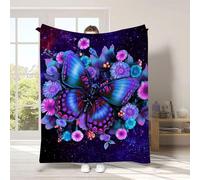 Sohodoo Cute Smiling Dinosaurs HD Digital Print Flannel, Ultra-Soft Flannel Fabric Throw Blanket with Colorful Dinos Print, Funny Cozy Lightweight Warm, Birthday for Dino-Lover(F,150x130CM)