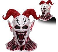 Sohodoo Devil Halloween headgear one-piece red devil Satan devil horn headgear(B)