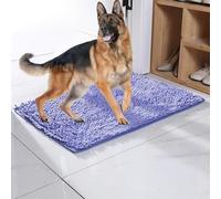 Sohodoo Dog Door Mat for Muddy Paws, Pet Rug - Mat, Washable, Made of Chenille, Ultra Absorbent, Non-Slip, Quick Drying - Perfect for Dogs & Cats(Violet Blue,60x90cm)