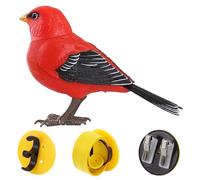Sohodoo Electric Singing Chirping Bird Toy, Artificial Bird Toy Light & Voice Control, Realistic Chirping and Motion Cute Interactive Simulation,Battery-Operated Desk Room(F)