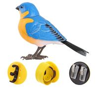 Sohodoo Electric Singing Chirping Bird Toy, Artificial Bird Toy Light & Voice Control, Realistic Chirping and Motion Cute Interactive Simulation,Battery-Operated Desk Room(D)