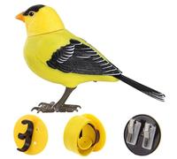 Sohodoo Electric Singing Chirping Bird Toy, Artificial Bird Toy Light & Voice Control, Realistic Chirping and Motion Cute Interactive Simulation,Battery-Operated Desk Room(C)