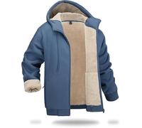Sohodoo Fleece Lined Hoodie Men Uk Zip Up Warm Sherpa Fleece Lined Fall Winter Hooded Sweat Jackets Casual Comfy with Pockets(F,XXL)