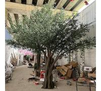 Large Faux Olive Tree 6-10ft, Fake Olive Tree for Home House Office Décor, Olive Trees Artificial Indoor Plant with Natural Wood Trunk and Realistic Leaves and Fruit(D,8ft)