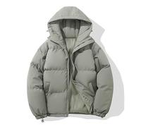 Sohodoo Multicolor Cotton Puffer Jacket for Men, Hooded Winter Coat Lightweight Warm Outerwear with Portable Bag(E,L)