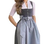 Sohodoo Velvet Dirndl Dress Set: Traditional Women's Oktoberfest Costume with Long Skirt & Apron in Large Sizes(L)