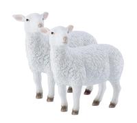 Sohodoo Whimsical Resin Lamb Garden Statue, Small Animal Sculpture for Outdoor Lawn and Family Fun(Two piece)