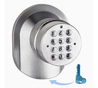 SoHoMiLL ® Electronic Keypad Door Knob and Lock Set with Backup Mechanical Key (Spring Latch Lock; Not Deadbolt; Not Phone Connected), Single Front keypad YL 99 Upgraded Model-B