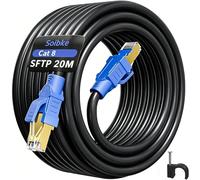 Soibke Cat 8 Ethernet Cable 20m Long Ethernet Cable 20m Indoor High Speed